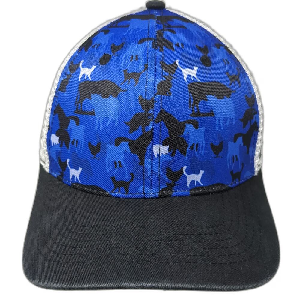Classic TL Caps Trucker Hat Blue Animal Print One Size D&B Supply Show Edge